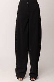 Elisabetta Franchi Pantaloni In Crêpe Leggero PA17861E2 NERO