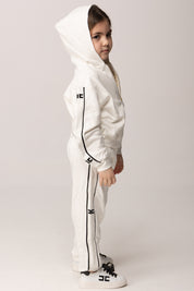 Elisabetta Franchi Bambina Pantaloni In Felpa con Bande Laterali Logate EFPA3160FF002.0275