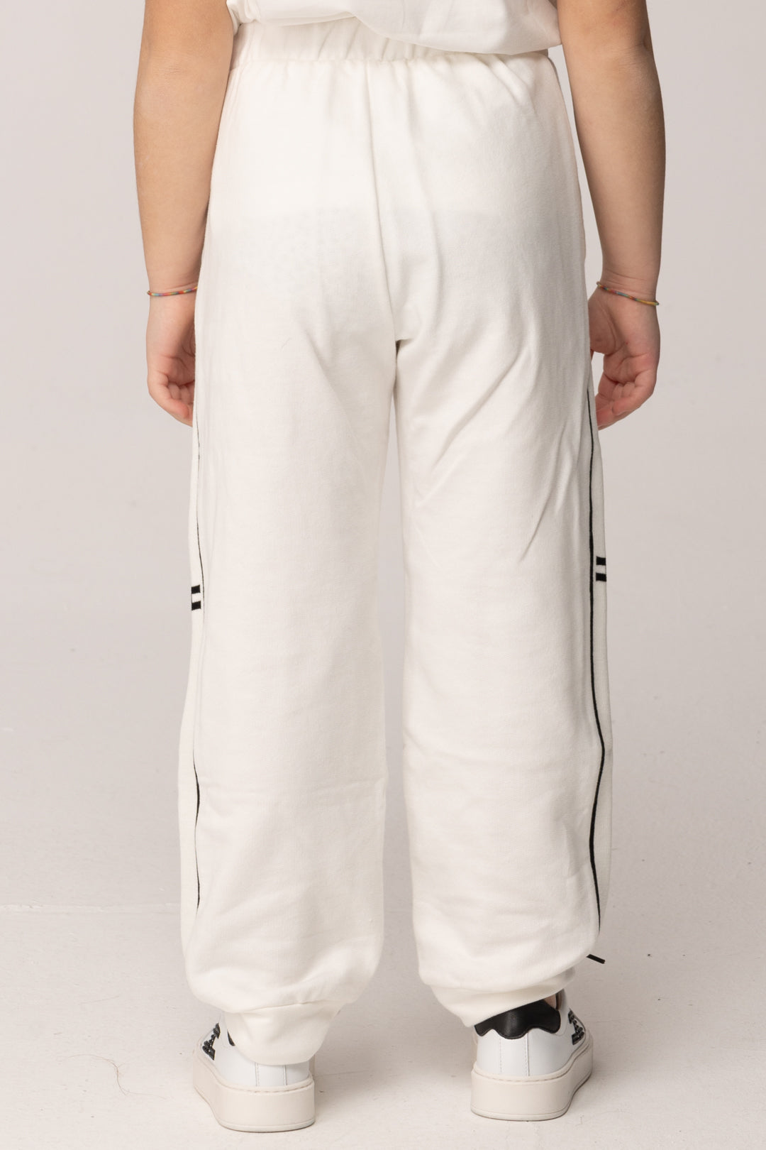 Elisabetta Franchi Bambina Pantaloni In Felpa con Bande Laterali Logate EFPA3160FF002.0275