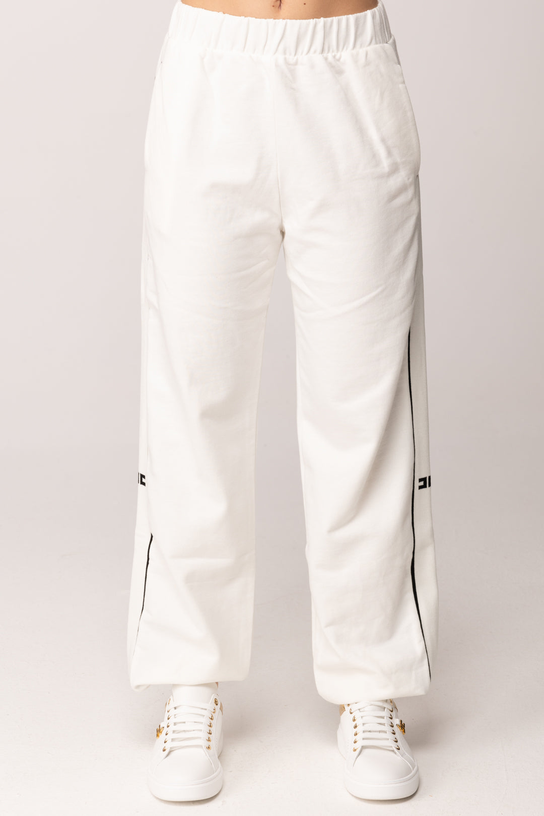 Elisabetta Franchi Bambina Pantaloni In Felpa con Bande Laterali Logate EFPA3160FF002.0275