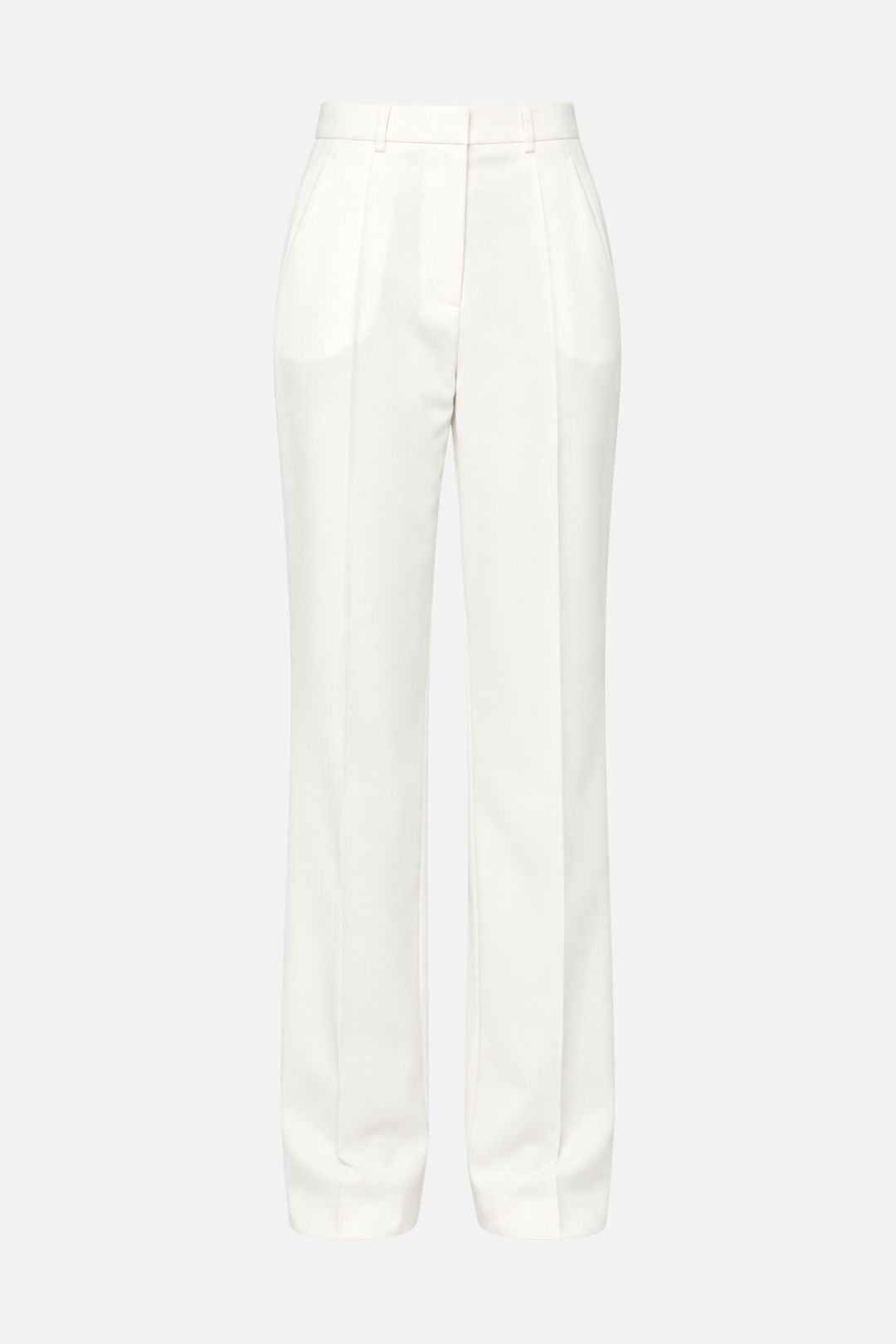 Elisabetta Franchi Pantaloni In Gabardina con Cintura PA19066E2 AVORIO