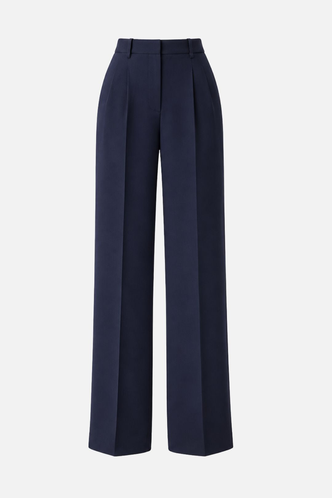 Elisabetta Franchi Pantaloni In Gabardina Fluida con Pinces PA21367E2 BLU NOTTE