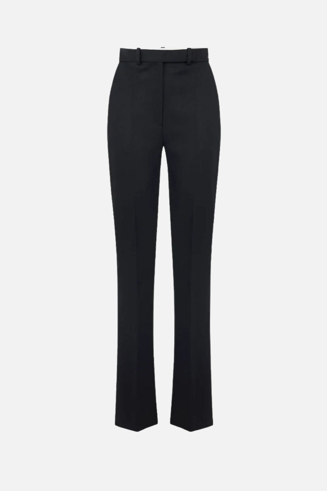 Elisabetta Franchi Pantaloni In Lana con Piega Stirata PA18667E2 NERO