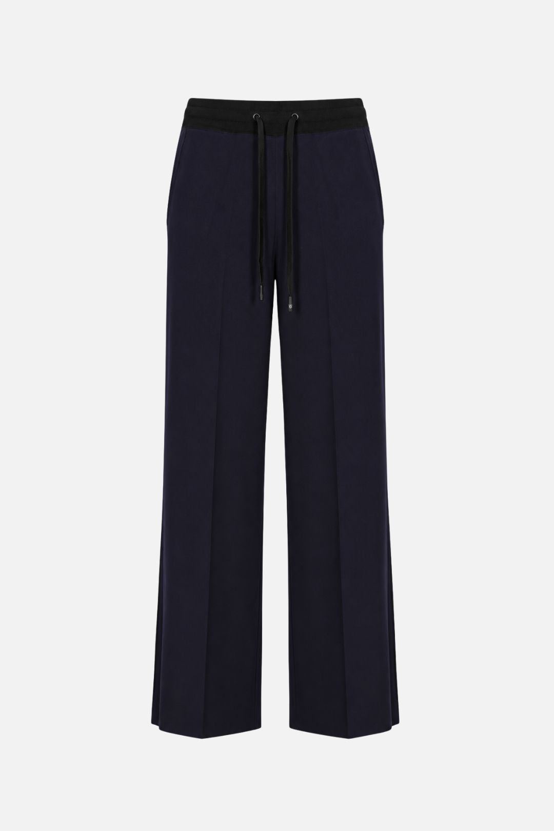 Elisabetta Franchi Pantaloni In Maglia con Bande Laterali KP75S66E2 BLU NOTTE/NERO