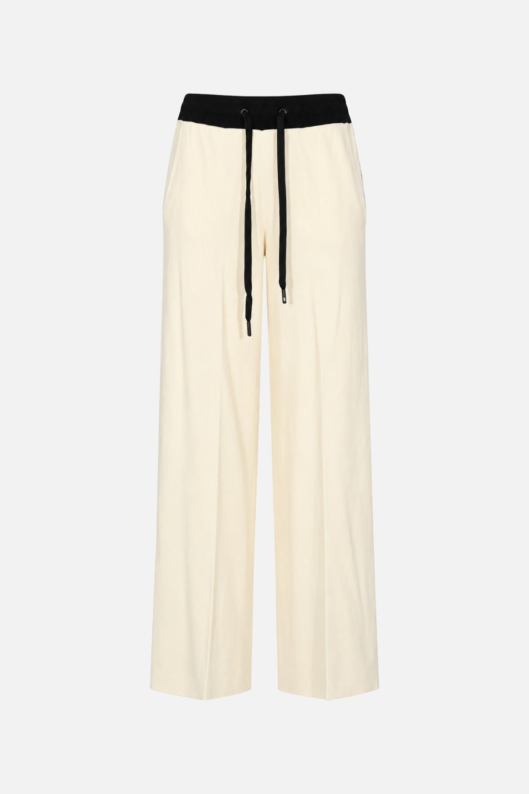Elisabetta Franchi Pantaloni In Maglia con Bande Laterali KP75S66E2 BURRO/NERO