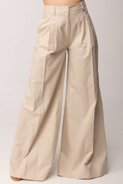 Twin-set Pantaloni In Misto Lino con Lurex 261AT2073 CASHEW LUREX