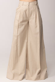 Twin-set Pantaloni In Misto Lino con Lurex 261AT2073 CASHEW LUREX