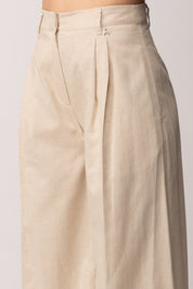 Twin-set Pantaloni In Misto Lino con Lurex 261AT2073 CASHEW LUREX