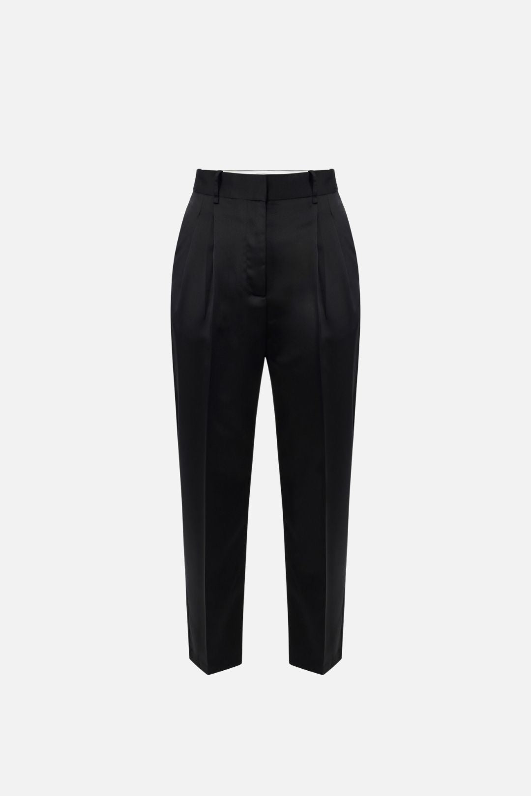 Elisabetta Franchi Pantaloni In Raso Stretch con Pinces PA20366E2 NERO