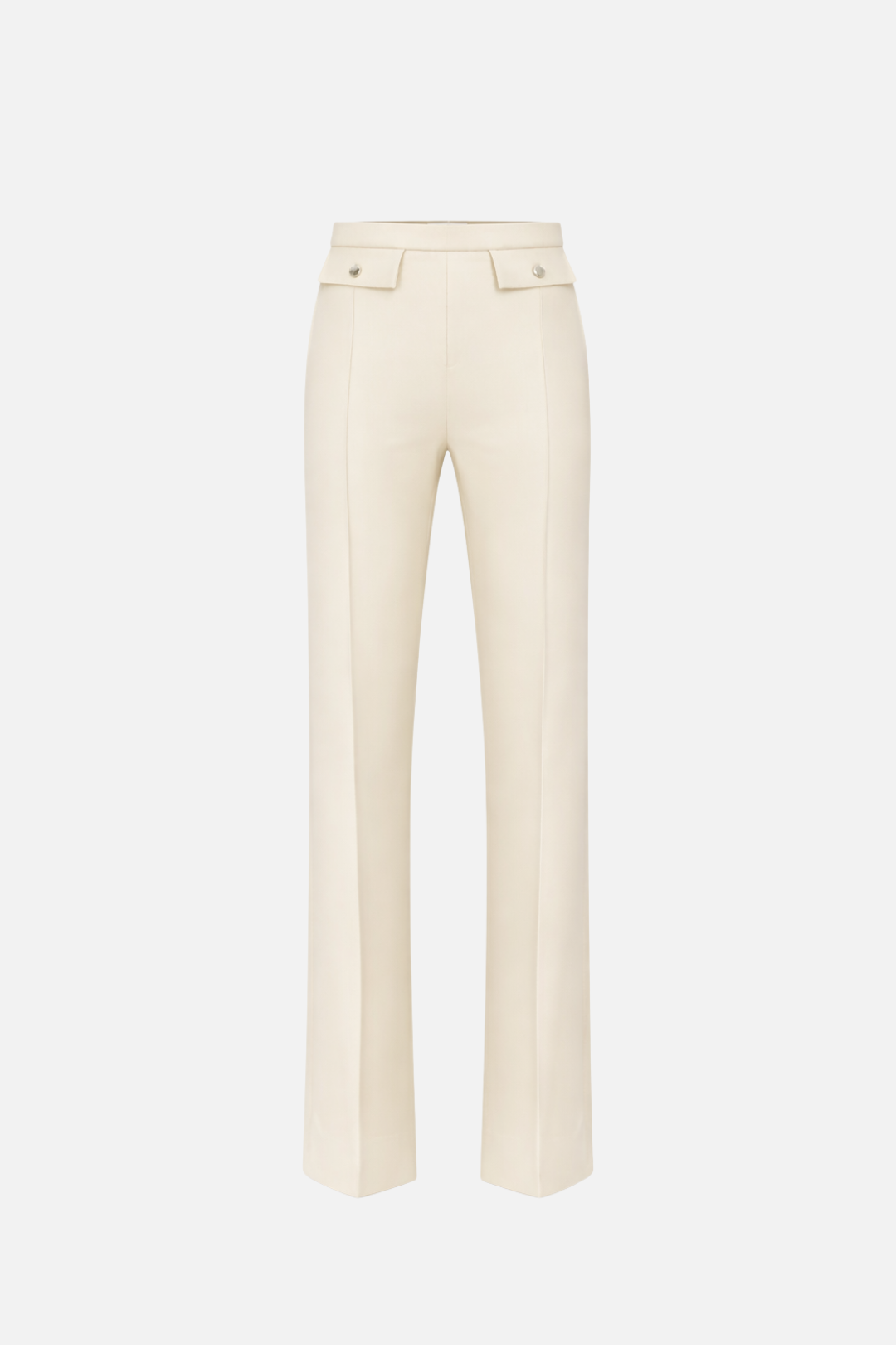 Elisabetta Franchi Pantaloni In Tessuto Leggeri Di Crêpe e Raso PA18362E2 AVORIO