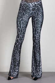 Aniye By Pantaloni Jodi Flared con Stampa Animalier 181187 GRAY LEO :AI26