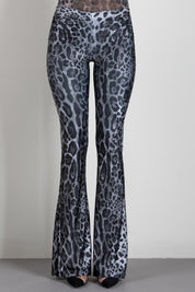 Aniye By Pantaloni Jodi Flared con Stampa Animalier 181187 GRAY LEO :AI26