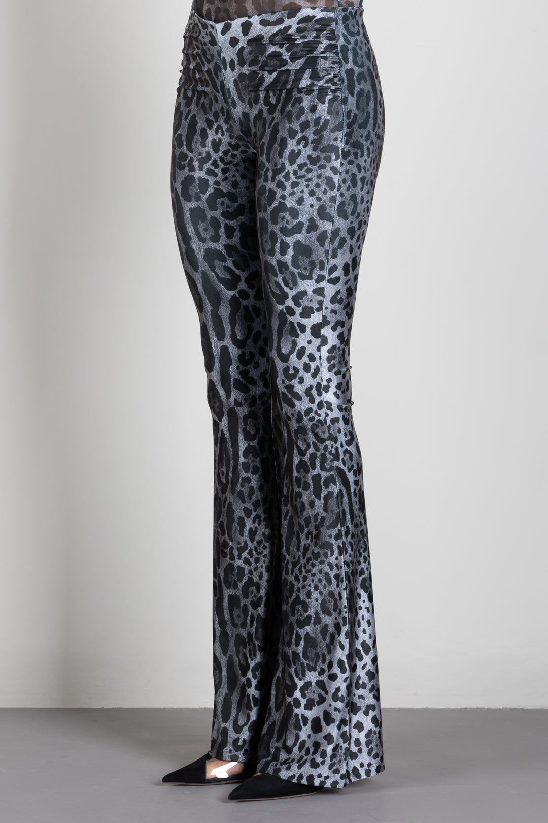 Aniye By Pantaloni Jodi Flared con Stampa Animalier 181187 GRAY LEO :AI26