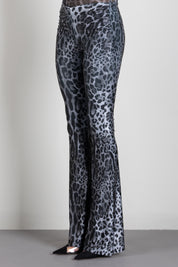 Aniye By Pantaloni Jodi Flared con Stampa Animalier 181187 GRAY LEO :AI26