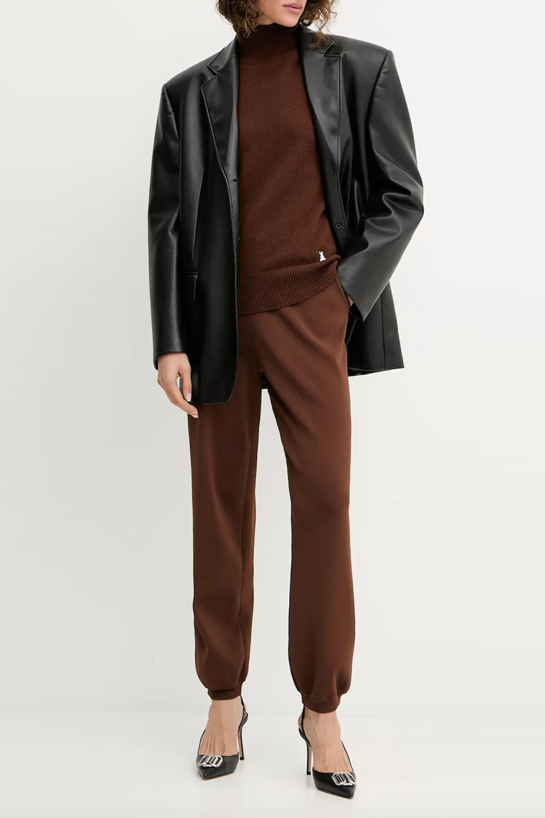 Patrizia Pepe Pantaloni Jogger 8P0736 K266 EARTH BROWN