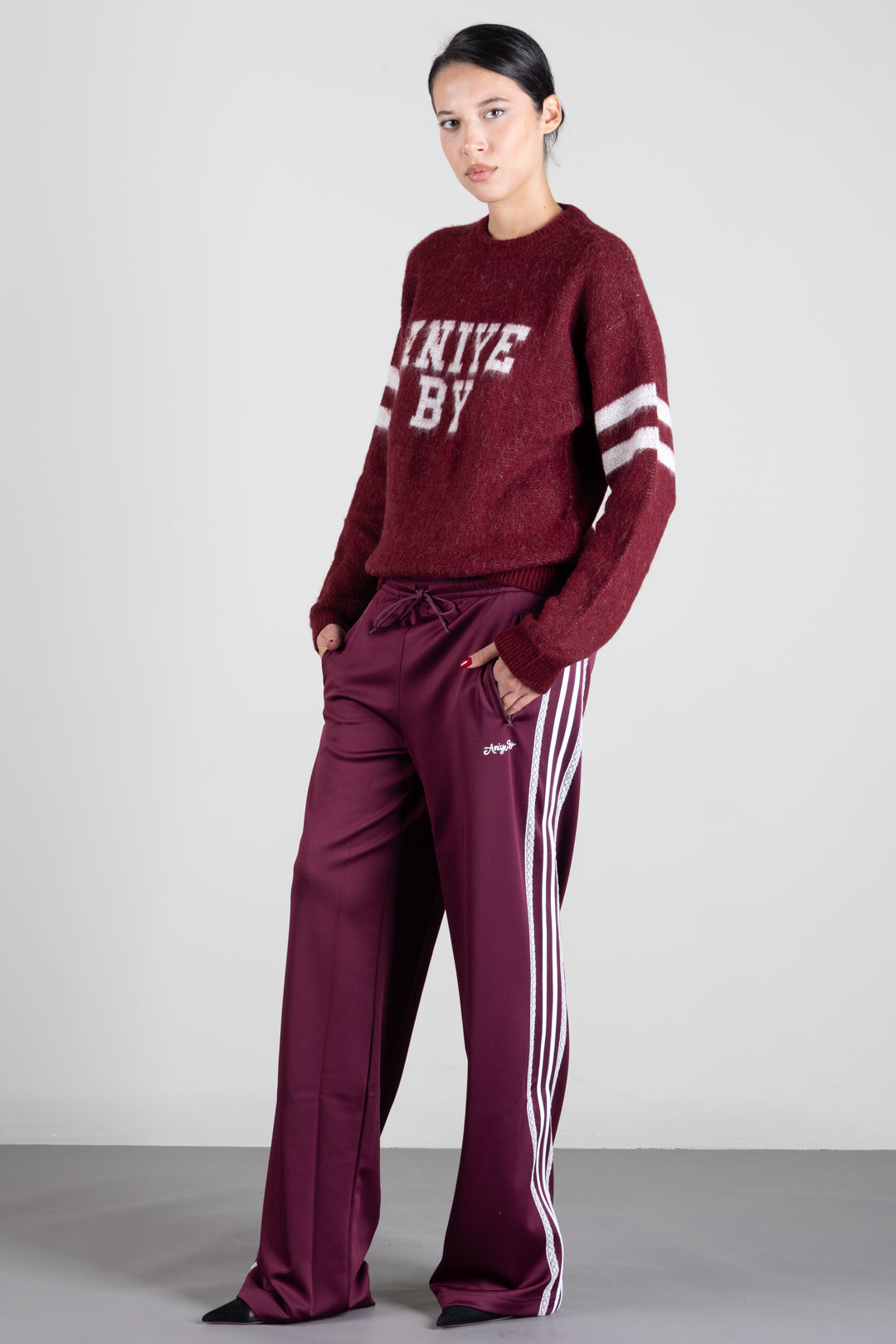 Aniye By Pantaloni Jogger Sienna con Bande Laterali 181070 RUBY NOIR :AI26