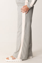 Elisabetta Franchi Bambina Pantaloni Jogging con Banda Logata GRIGIO MELANGE/QUARZO/AVORIO