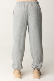 Patrizia Pepe Pantaloni Jogging con Elastico Alla Caviglia LIGHT GRAY MELANGE