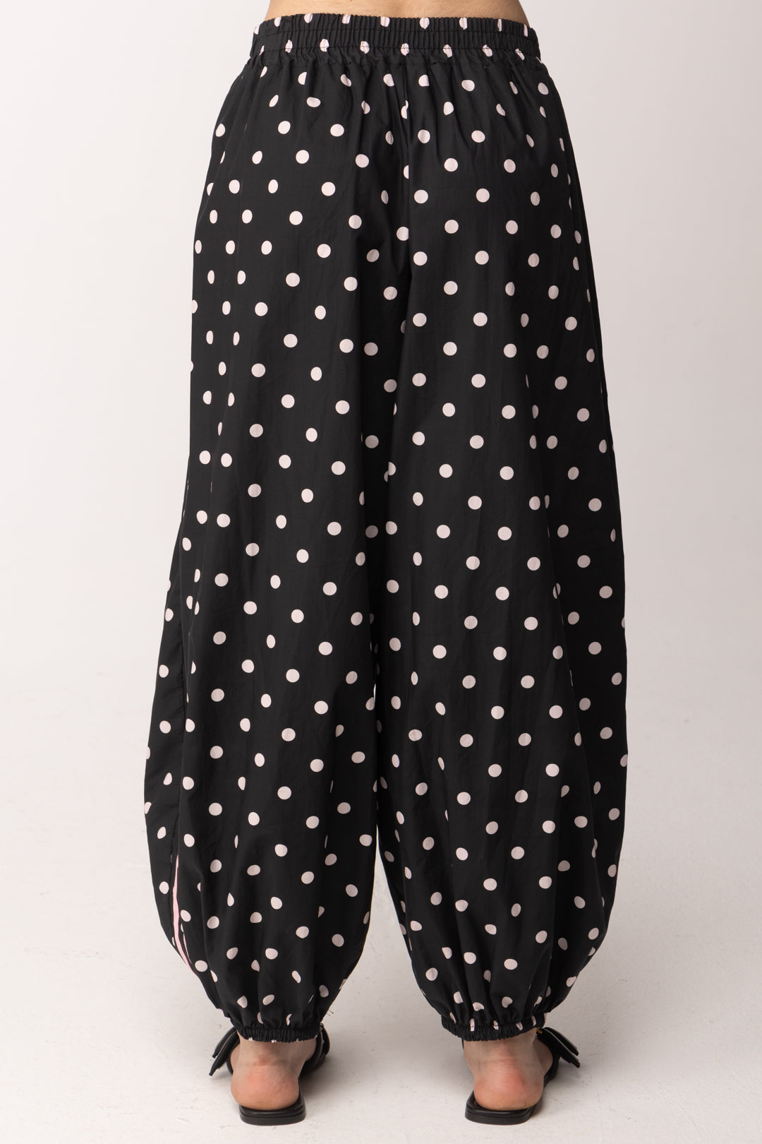 Khloe Femme Pantaloni Jogging In Cotone con Pois 26096 NERO/FUXIA