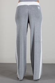 Elisabetta Franchi Pantaloni Jogging In Maglia con Logo KP75S66E2 GRIGIO MELANGE/AVORI