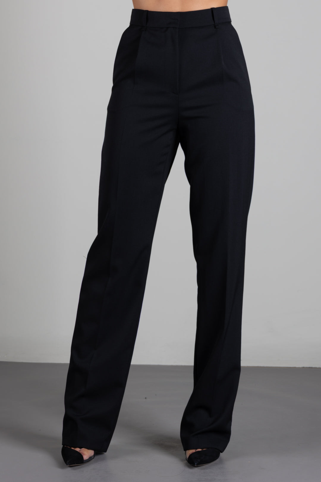 Elisabetta Franchi Pantaloni Lunghi In Gabardina PA19066E2 NERO