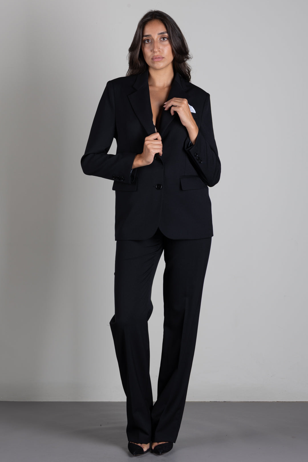 Elisabetta Franchi Pantaloni Lunghi In Gabardina PA19066E2 NERO
