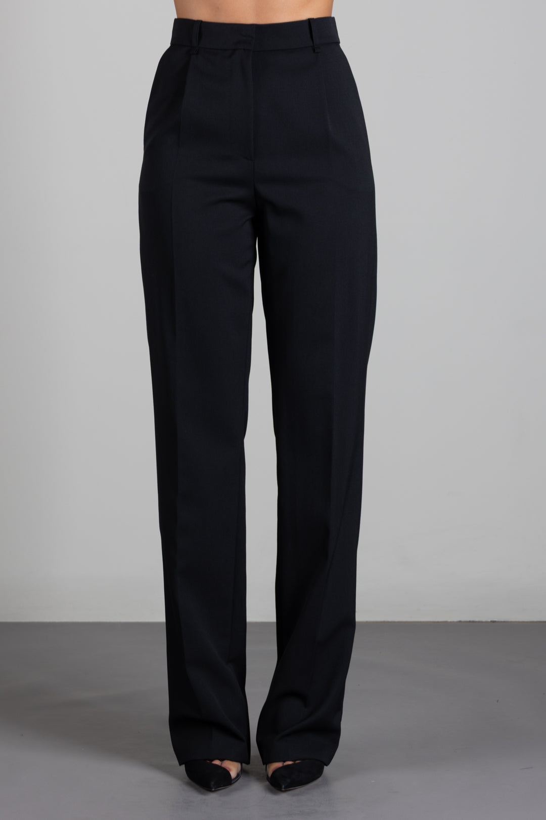 Elisabetta Franchi Pantaloni Lunghi In Gabardina PA19066E2 NERO