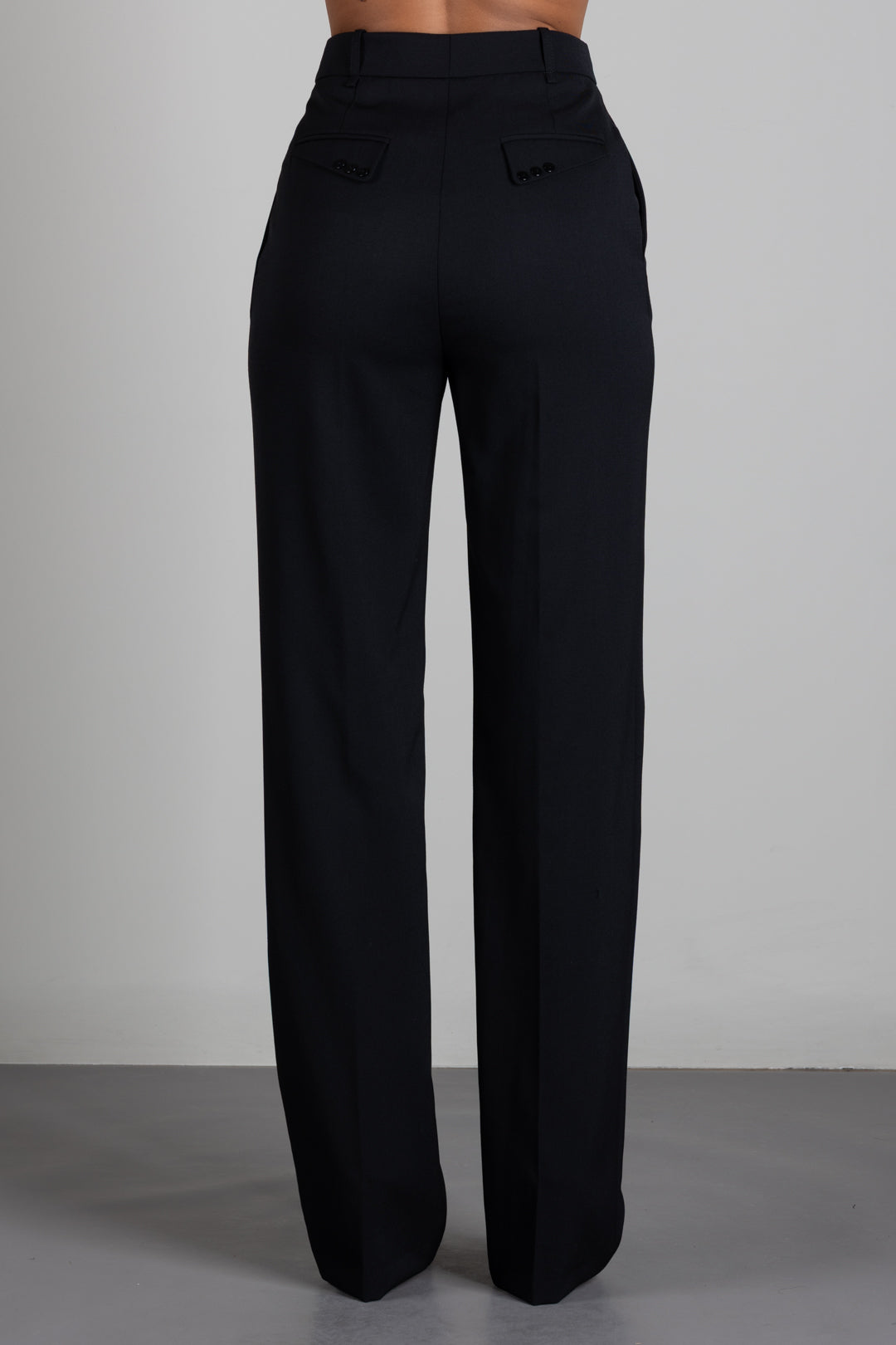 Elisabetta Franchi Pantaloni Lunghi In Gabardina PA19066E2 NERO