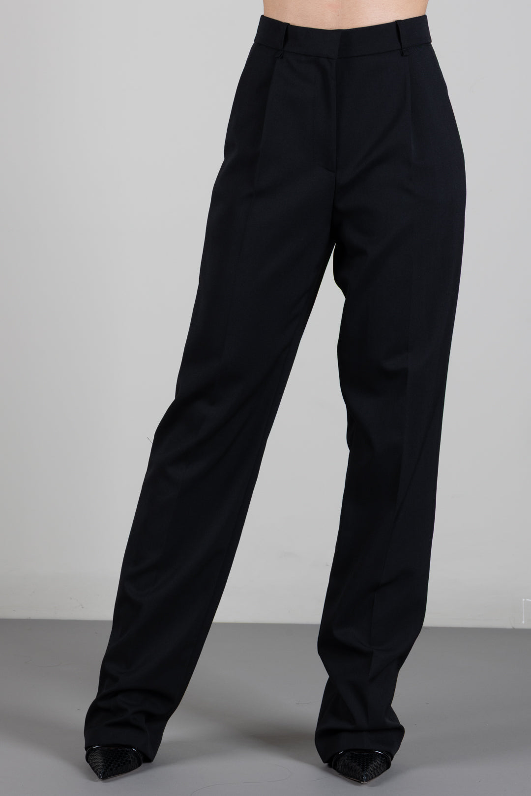 Elisabetta Franchi Pantaloni Lunghi In Gabardina PA19066E2 NERO
