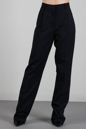 Elisabetta Franchi Pantaloni Lunghi In Gabardina PA19066E2 NERO