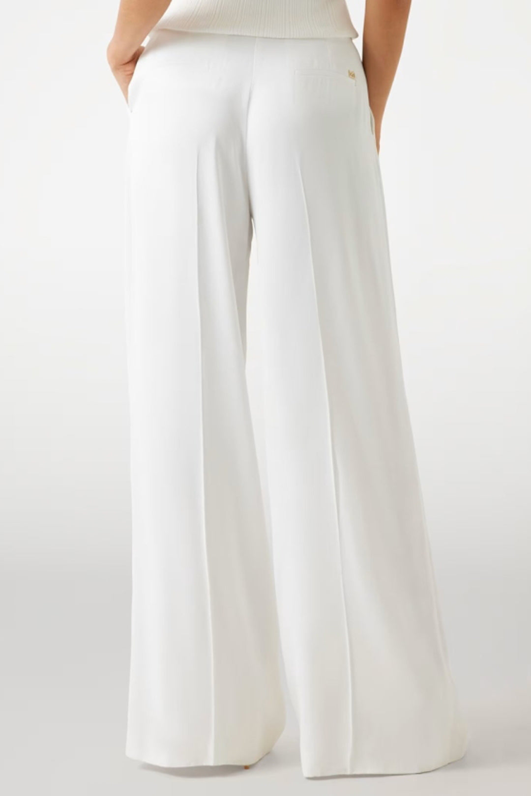 Marciano By Guess Pantaloni Nina Wide Leg In Misto Lana 5YGB04 7340A WHITE PEAKS