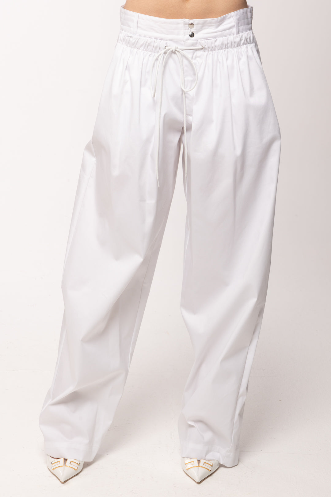 Aniye By Pantaloni Over Costanza con Coulisse 185089 BLANC :PE26