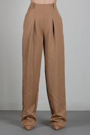 Elisabetta Franchi Pantaloni Over In Gabardina a Vita Alta PA22768E2 DAINO