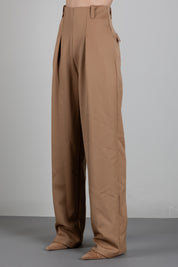 Elisabetta Franchi Pantaloni Over In Gabardina a Vita Alta PA22768E2 DAINO