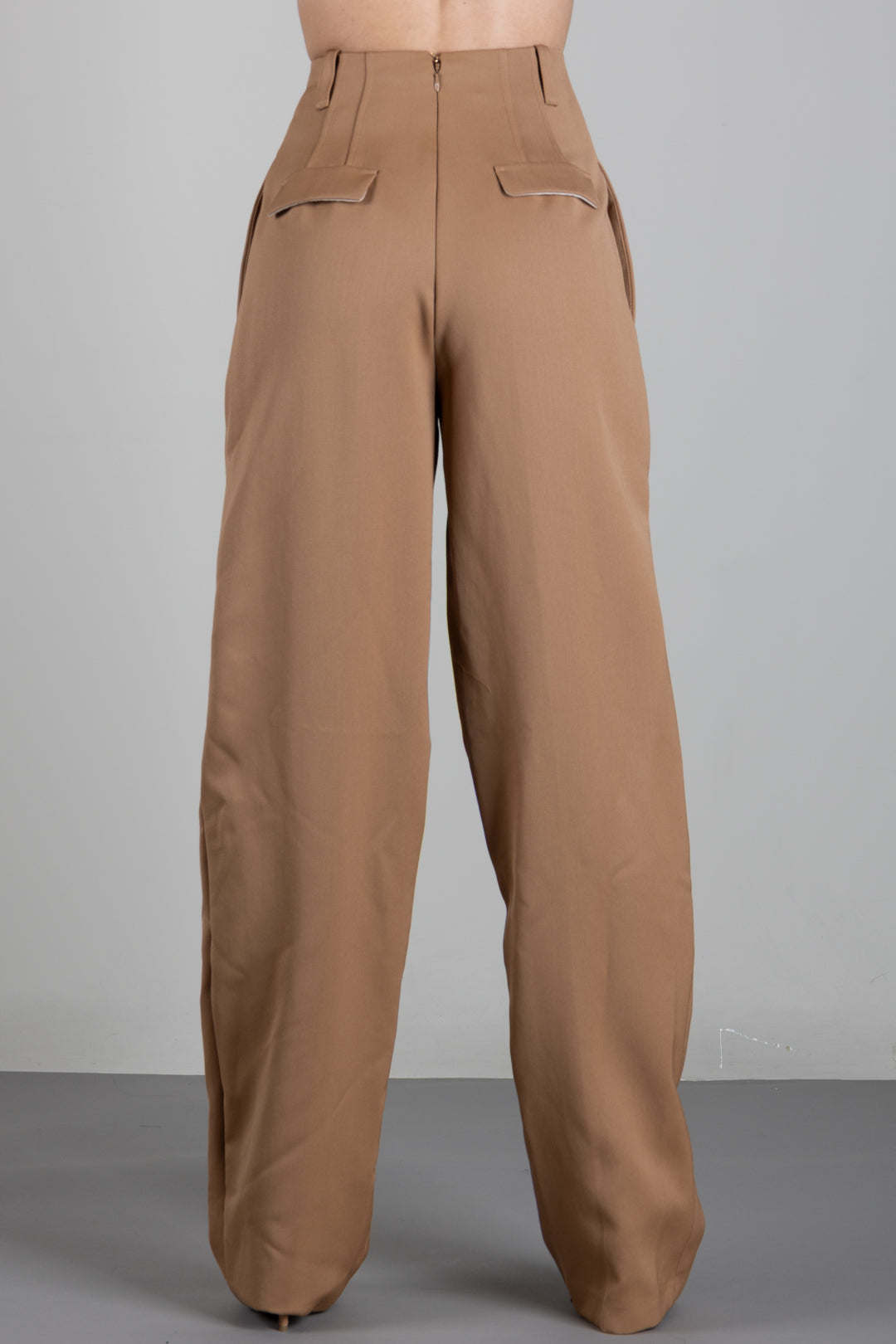 Elisabetta Franchi Pantaloni Over In Gabardina a Vita Alta PA22768E2 DAINO