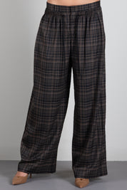 Aniye By Pantaloni Over Noa a Quadri 181046 MOKA CHECK :AI26