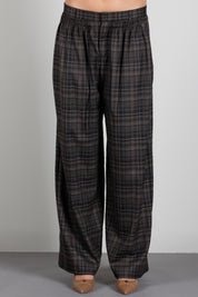 Aniye By Pantaloni Over Noa a Quadri 181046 MOKA CHECK :AI26