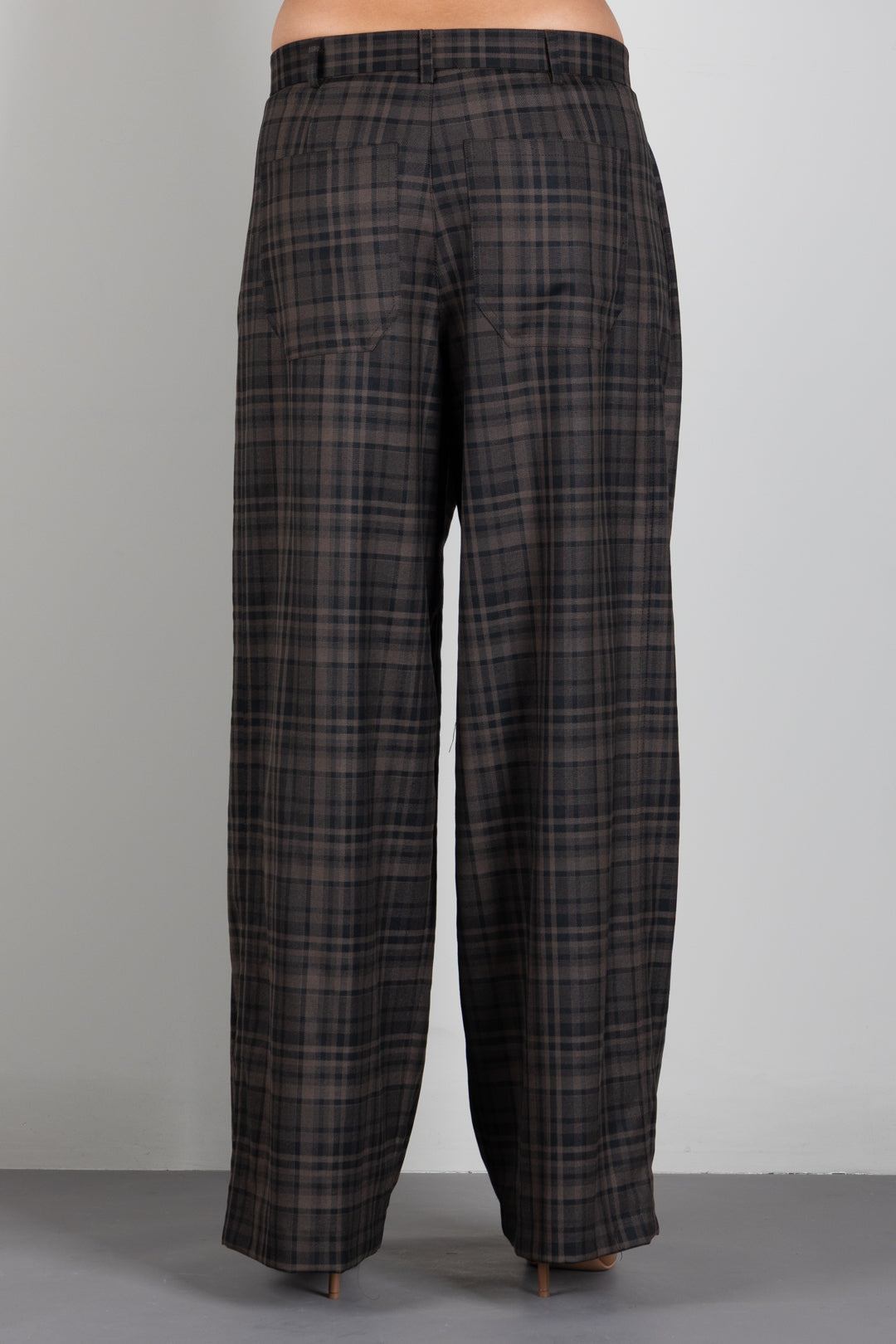 Aniye By Pantaloni Over Noa a Quadri 181046 MOKA CHECK :AI26