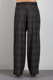 Aniye By Pantaloni Over Noa a Quadri 181046 MOKA CHECK :AI26
