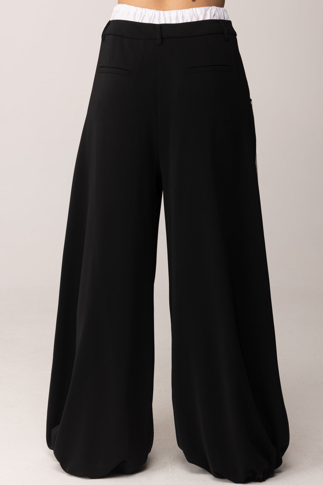 Aniye By Pantaloni Over Sandy con Bande Laterali 185101 BLACK