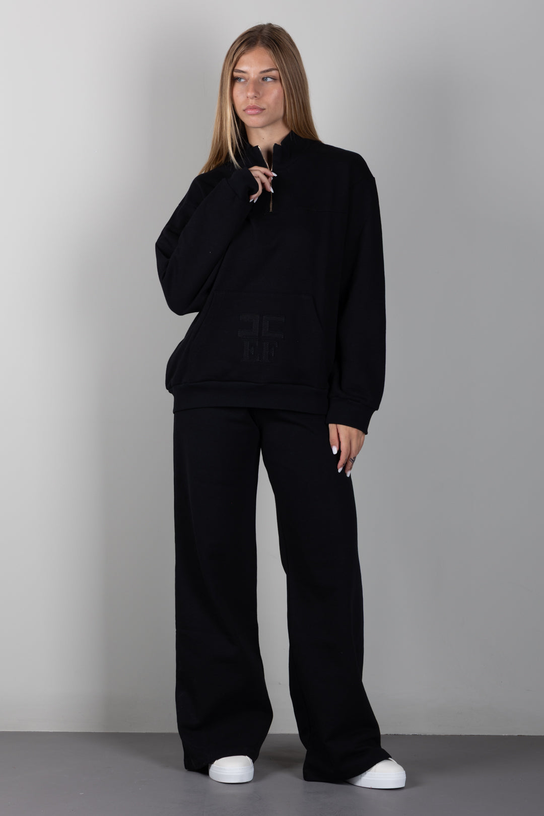 Elisabetta Franchi Bambina Pantaloni Palazzo con Logo EFPA328CFF017.N000