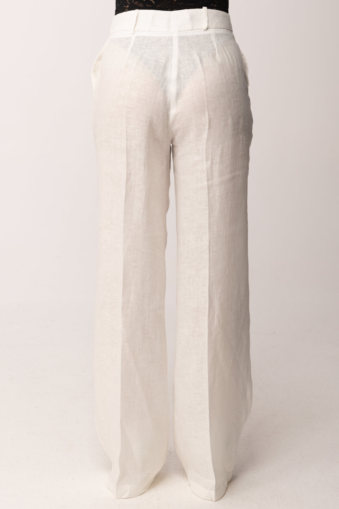 Imperial Pantaloni Palazzo con Pince P9990100V BIANCO