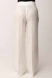 Imperial Pantaloni Palazzo con Pince P9990100V BIANCO