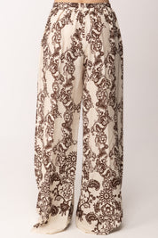 Khloe Femme Pantaloni Palazzo Fantasia Floreale 269093 BEIGE/CACAO