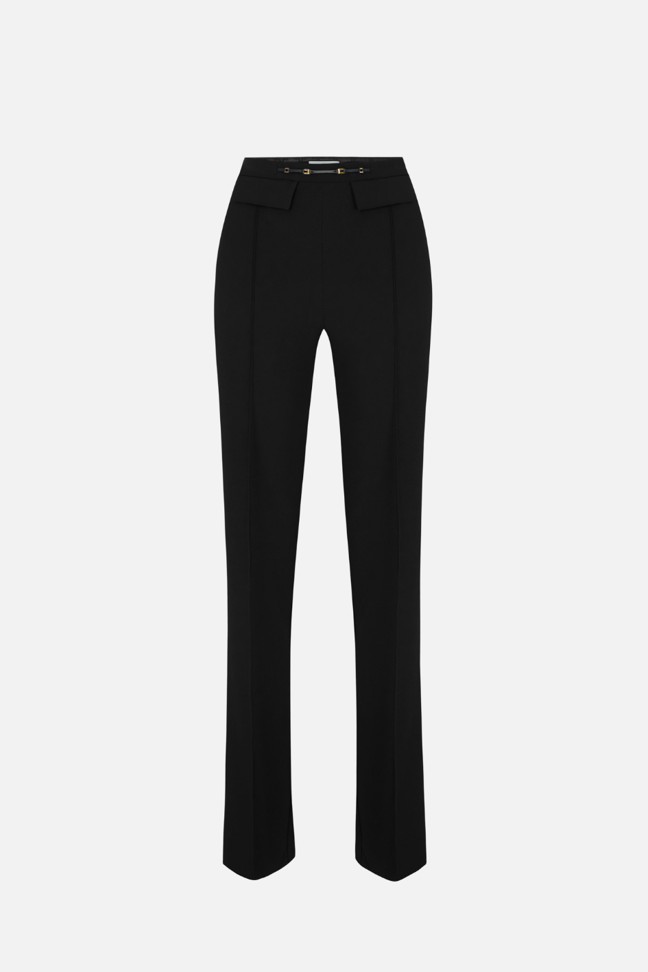 Elisabetta Franchi Pantaloni Palazzo In Doppio Crêpe Stretch PA19666E2 NERO
