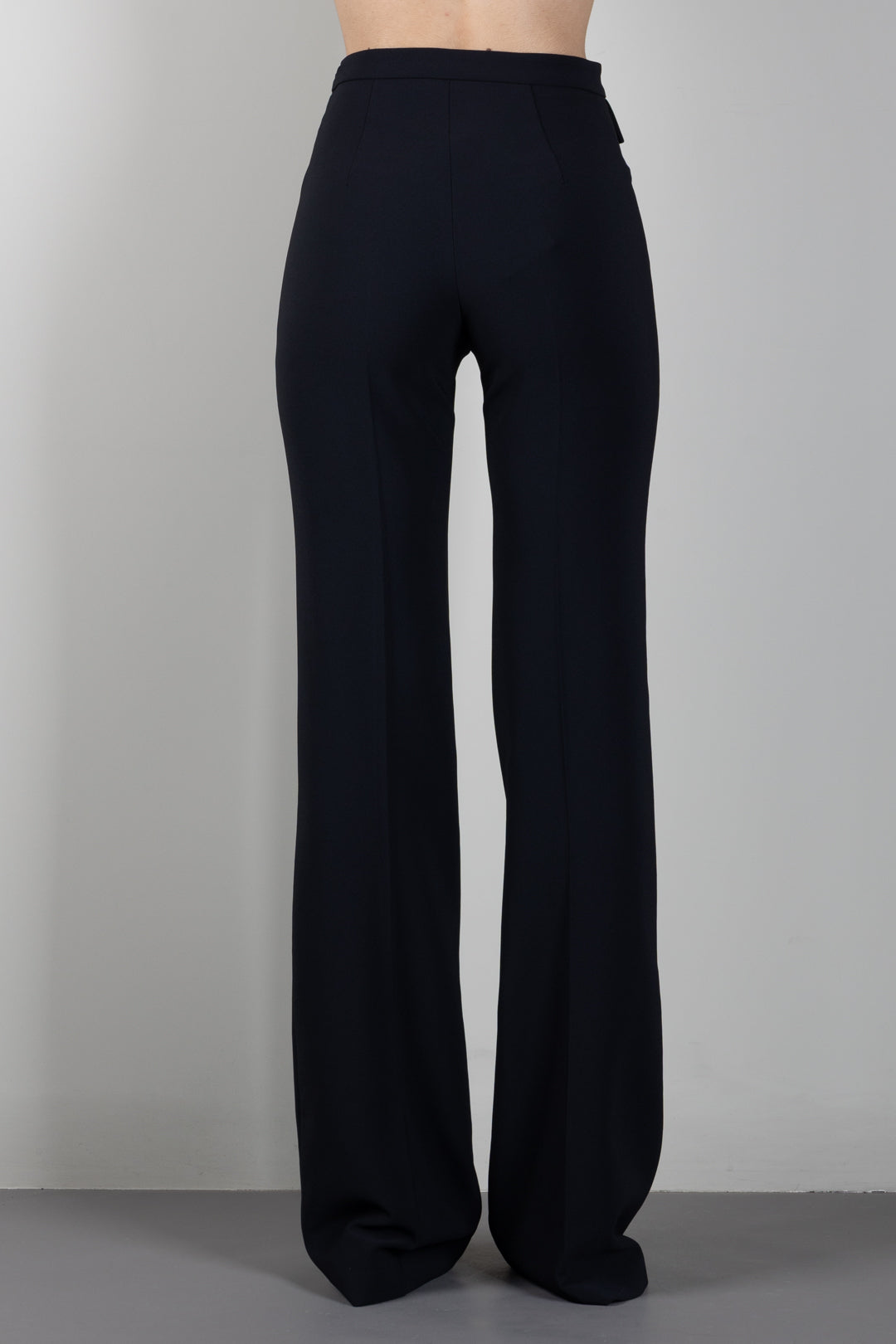 Elisabetta Franchi Pantaloni Palazzo In Doppio Crêpe Stretch PA19666E2 NERO