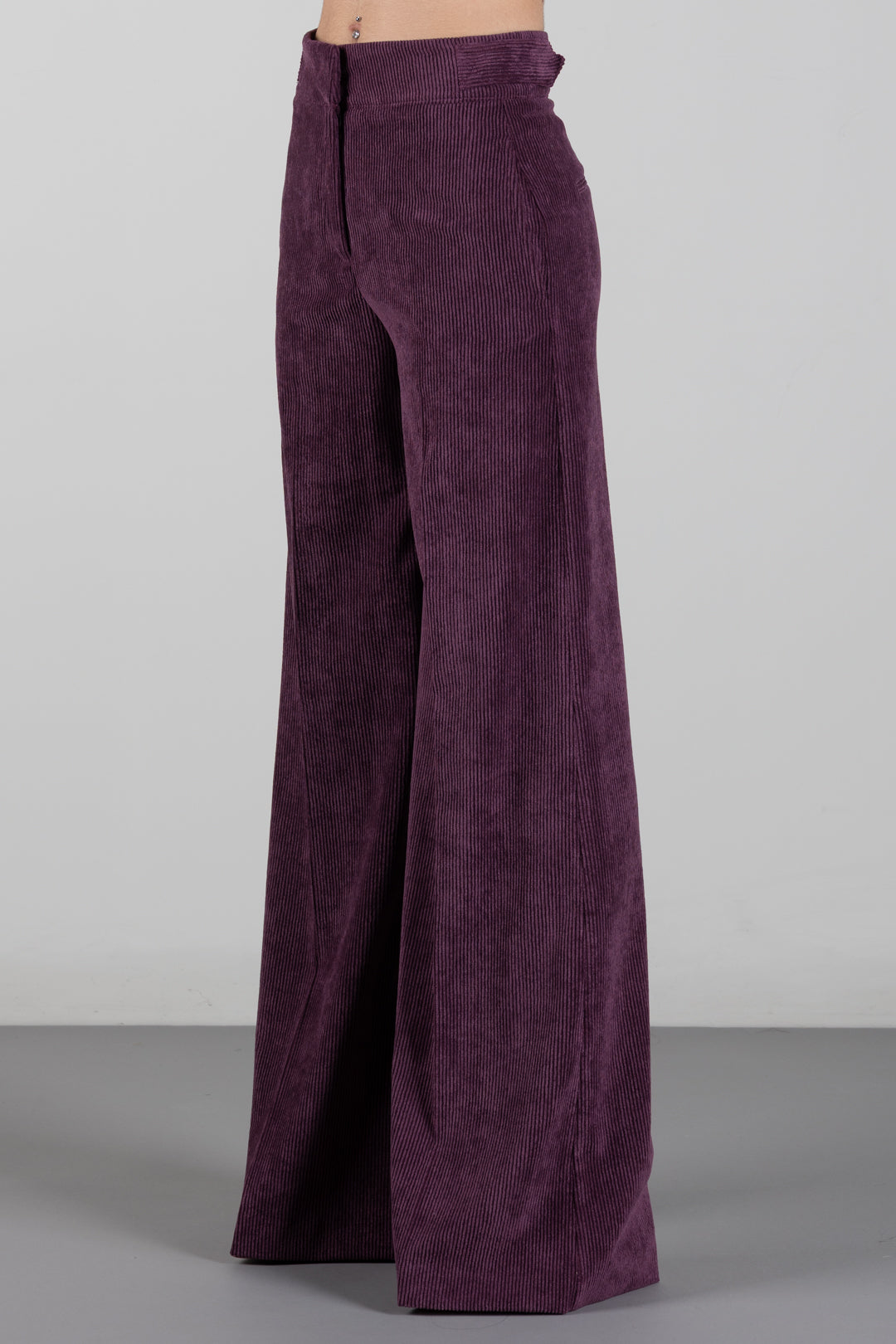 Manila Grace Pantaloni Palazzo In Velluto a Coste P015PU PORT ROYALE :AI26