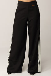 Patrizia Pepe Pantaloni Racing con Bande Laterali 2P1716 A664 NERO