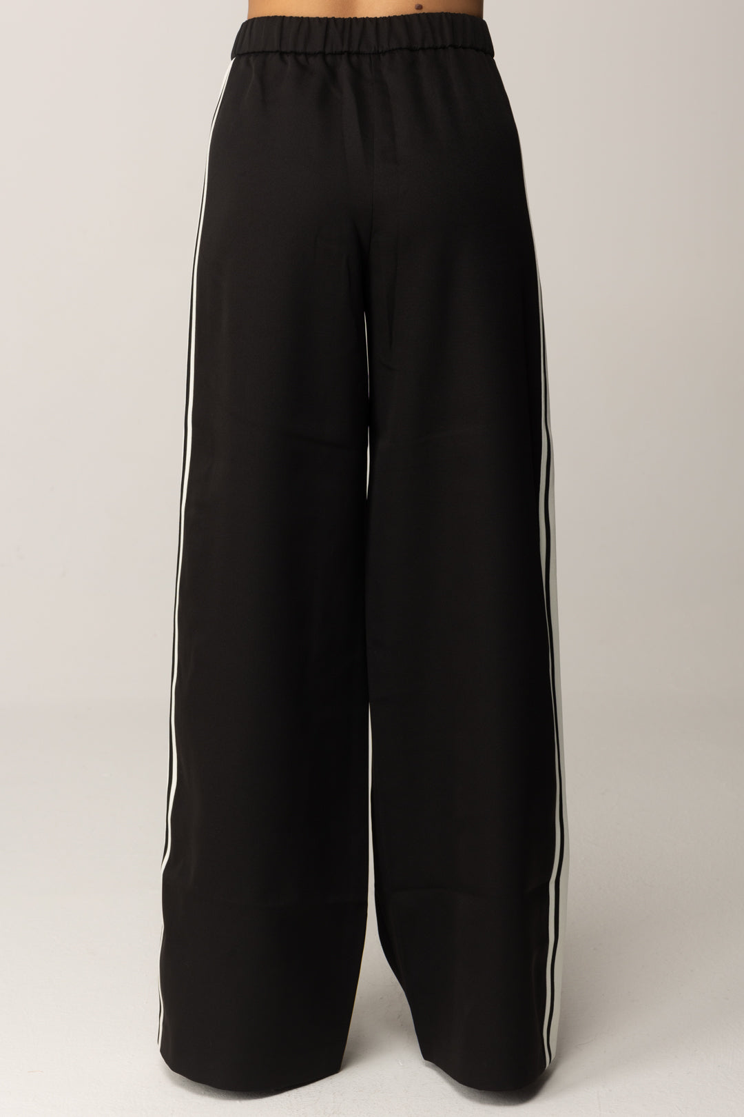 Patrizia Pepe Pantaloni Racing con Bande Laterali 2P1716 A664 NERO