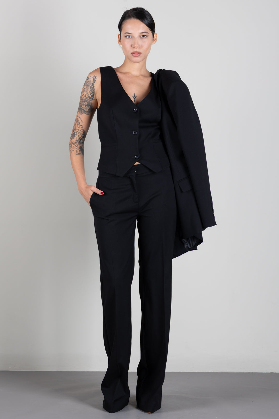 Aniye By Pantaloni Rio Flared con Piega Stirata 181099 BLACK :AI26